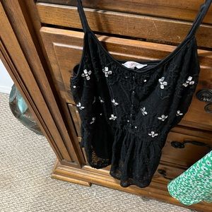 Adorable sparkly black tank